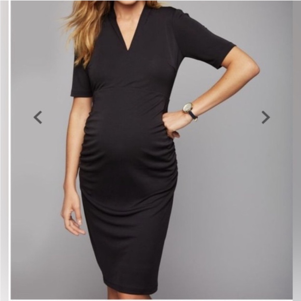 A Pea in the Pod Black Midi Dress